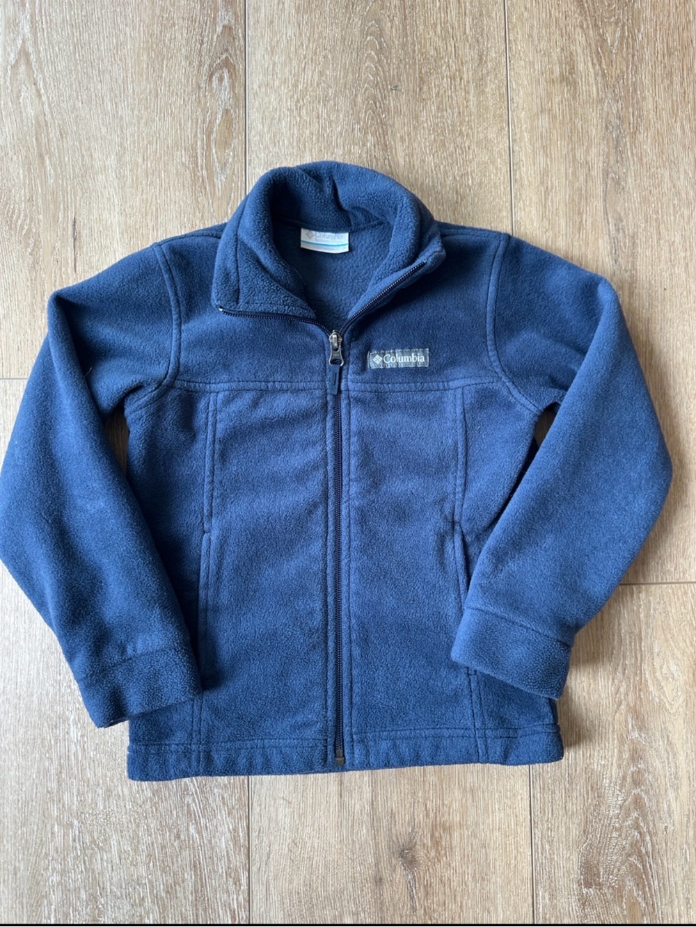 Columbia Navy Blue Full Zip Fleece Jacket Kids Youth XXS 4/5